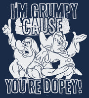 Men's Snow White and the Seven Dwarves Grumpy & Dopey  Adult T-Shirt