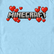 Men's Minecraft Valentine's Day Hearts Logo  Adult T-Shirt