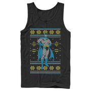 Men's Batman Ugly Christmas Dark Knight Pose  Adult Tank Top