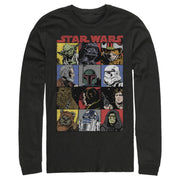 Men's Star Wars Comic Strip Cartoon Group  Adult Long Sleeve Shirt