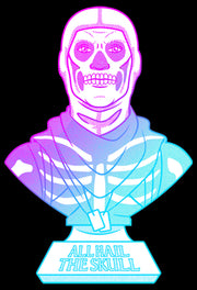 Men's Fortnite Skull Trooper All Hail Glow  Adult T-Shirt