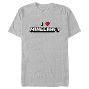 Men's Minecraft I Heart Minecraft  Adult T-Shirt