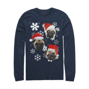 Men's Lost Gods Ugly Christmas Pug  Adult Long Sleeve Shirt