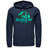 Men's Jurassic Park Ocean Ripple Logo  Adult Pull Over Hoodie