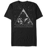 Men's Star Wars Darth Vader Triangle Stars In Space  Adult T-Shirt