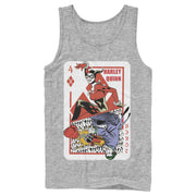 Men's Batman Harley Quinn Joker Poker Card  Adult Tank Top