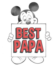 Men's Mickey & Friends Father's Day Best Papa Sign  Adult T-Shirt