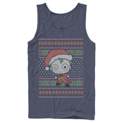 Men's Batman Ugly Christmas Chibi Joker  Adult Tank Top