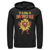 Men's Marvel This Dad is Invincible Cartoon Iron Man  Adult Pull Over Hoodie