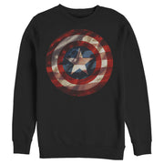 Men's Marvel Captain America Avengers Shield Flag  Adult Sweatshirt