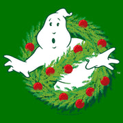 Men's Ghostbusters Christmas Wreath Logo  Adult T-Shirt