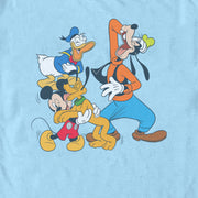 Men's Mickey & Friends Laughing Crew  Adult T-Shirt