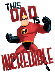 Men's The Incredibles This Dad is Incredible  Adult Baseball Tee