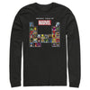 Men's Marvel Periodic Table of Heroes  Adult Long Sleeve Shirt