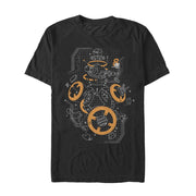 Men's Star Wars The Last Jedi BB-8 Deconstructed View  Adult T-Shirt