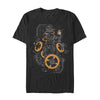 Men's Star Wars The Last Jedi BB-8 Deconstructed View  Adult T-Shirt