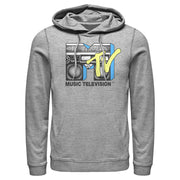 Men's MTV Retro Stereo Logo  Adult Pull Over Hoodie