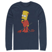 Men's The Simpsons Devil Bart  Adult Long Sleeve Shirt