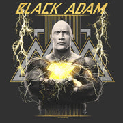 Men's Black Adam Black and White Posing  Adult T-Shirt