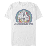 Men's Marvel Retro Avengers Circle  Adult T-Shirt