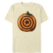 Men's Marvel Halloween Captain America Shield Pumpkin  Adult T-Shirt