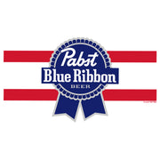 Men's Pabst Red Stripe Blue Ribbon  Adult T-Shirt