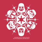 Men's Star Wars Christmas Dark Side Snowflakes  Adult T-Shirt