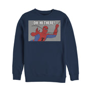 Men's Marvel Spider-Man Hi There  Adult Sweatshirt