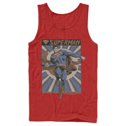 Men's Superman Classic Hero Pose  Adult Tank Top