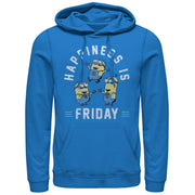 Men's Despicable Me Minion Happiness is Friday  Adult Pull Over Hoodie