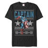 Men's Marvel Ugly Christmas Captain America Star  Adult T-Shirt