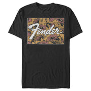 Men's Fender Floral Wallpaper Logo  Adult T-Shirt