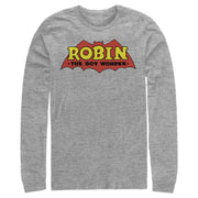 Men's Batman Logo Robin Boy Wonder  Adult Long Sleeve Shirt