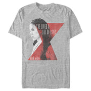 Men's Marvel Black Widow Multiple Lives  Adult T-Shirt