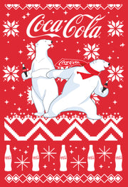 Men's Coca Cola Ugly Christmas Polar Bear  Adult T-Shirt