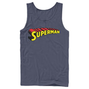 Men's Superman Classic Text Logo  Adult Tank Top