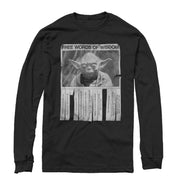 Men's Star Wars Yoda Words of Wisdom  Adult Long Sleeve Shirt