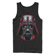 Men's Star Wars Darth Vader Helmet Markings  Adult Tank Top