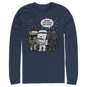 Men's Star Wars Christmas Boba It's Cold Outside  Adult Long Sleeve Shirt