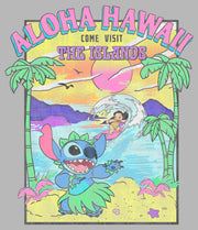 Men's Lilo & Stitch Aloha Hawaii Come Visit the Islands  Adult Long Sleeve Shirt