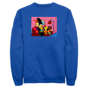 Men's The Simpsons Horror Family Couch  Adult Sweatshirt