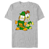 Men's Garfield St. Patrick's Day Odie and Garfield Leprechaun Duo  Adult T-Shirt