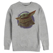 Men's Star Wars: The Mandalorian The Child Circle Halo  Adult Sweatshirt