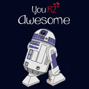 Men's Star Wars Valentine's Day You R2 Awesome  Adult T-Shirt