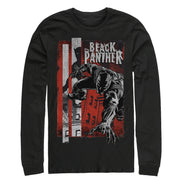 Men's Marvel Black Panther Lurk  Adult Long Sleeve Shirt