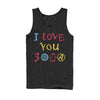 Men's Marvel Love You 3000 Crayon Print  Adult Tank Top