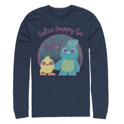 Men's Toy Story Ducky & Bunny Feelin' Happy  Adult Long Sleeve Shirt