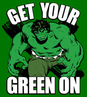 Men's Marvel St. Patrick's Day Hulk Green On  Adult T-Shirt