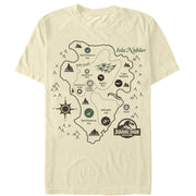 Men's Jurassic Park Isla Nublar Map  Adult T-Shirt