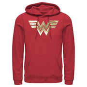 Men's Wonder Woman 1984 Metallic Logo  Adult Pull Over Hoodie